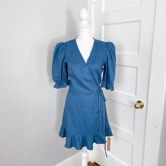REFORMATION- Carmelo Wrap Mini Dress (NWT) - Picture 10 of 15